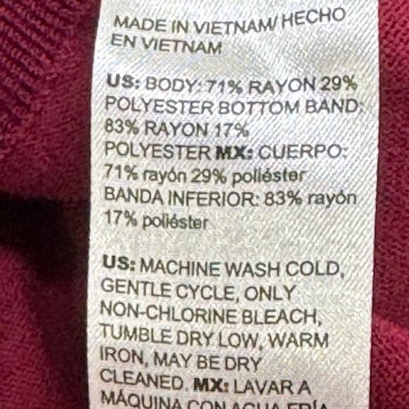 CHICO’S CARDIGAN AND V-NECK SWEATER TANK. BERRY COMPOTE - Picture 4 of 6